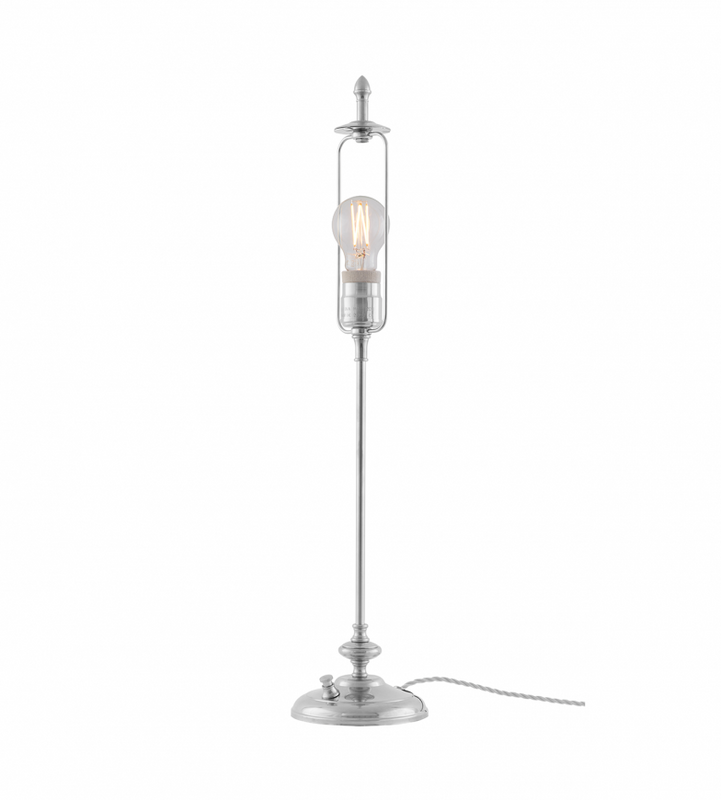 Karlskrona Lampfabrik Moberg Bordslampa Förnicklad 66 cm