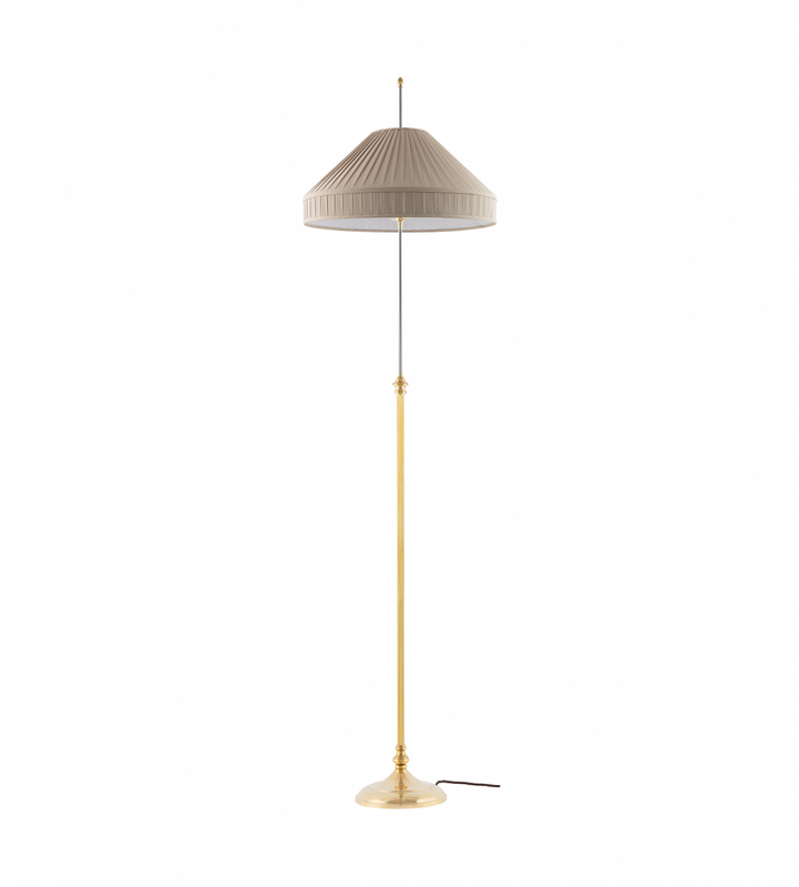 Karlskrona Lampfabrik Edfeldt Golvlampa Mässing 165 cm