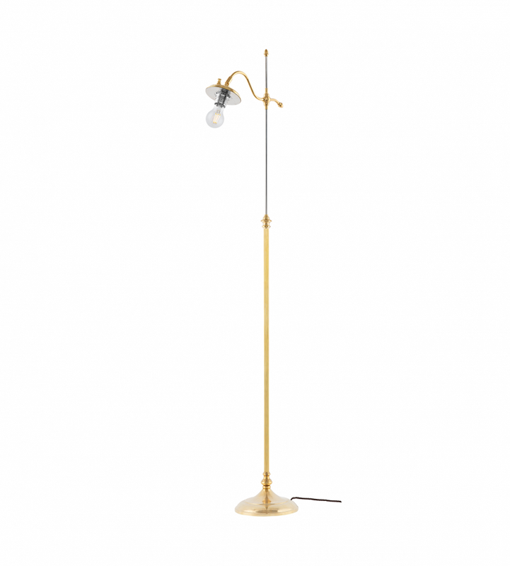 Karlskrona Lampfabrik Gullberg Golvlampa Mässing 142 cm