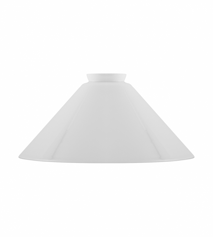 Karlskrona Lampfabrik Hög Skomakarskärm 60/250 Vitt överfångsglas