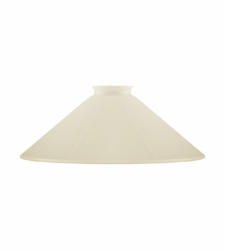Karlskrona Lampfabrik Skomakarskärm 60/250 Benvitt överfångsglas