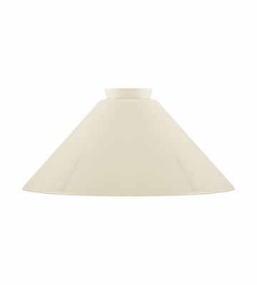 Karlskrona Lampfabrik Hög Skomakarskärm 60/250 Benvitt överfångsglas