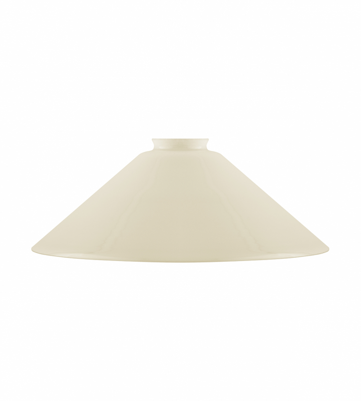 Karlskrona Lampfabrik Skomakarskärm 60/300 Benvitt överfångsglas
