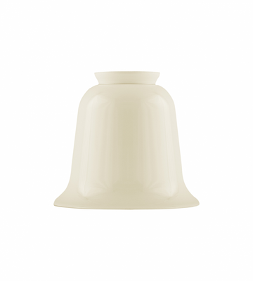 Karlskrona Lampfabrik Klockskärm 60/130 Benvitt överfångsglas