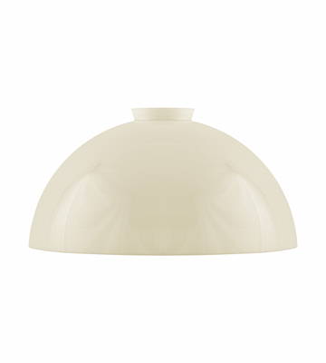 Karlskrona Lampfabrik Kupolskärm 60/235 Benvitt överfångsglas