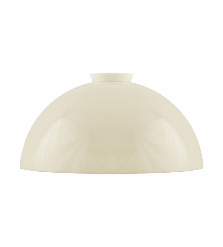 Karlskrona Lampfabrik Kupolskärm 60/235 Benvitt överfångsglas