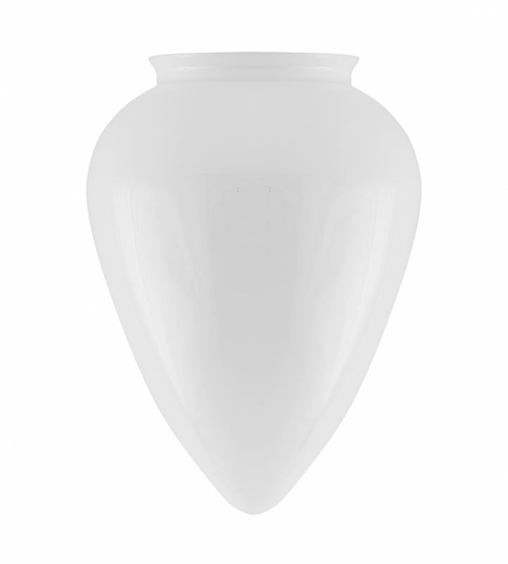 Karlskrona Lampfabrik Droppskärm 80/120 Vitt överfångsglas