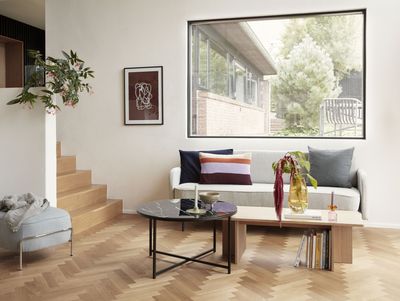 Hübsch Split Soffbord Natur 120x50xh38cm