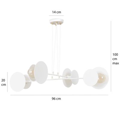 Emibig Lighting Taklampa IDEA 4 VIT