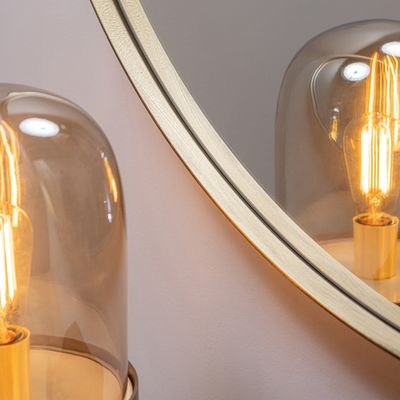 WOOOD Doutzen Rund Spegel Ø115 cm Metall Guld