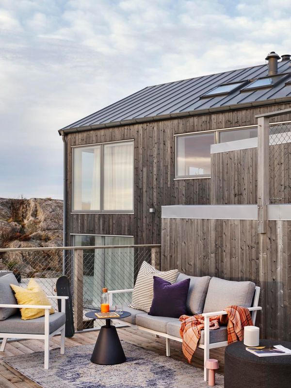 Brafab Samvaro High Fåtölj Vit/Pärlemor Grå