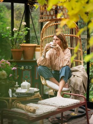 Brafab Vallda hanging swing Natur colored/Vit