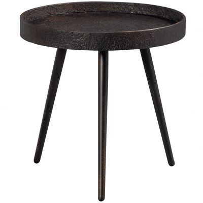 WOOOD BOUNDS Sidobord M Trä/Metall Antik Guld 41xØ41
