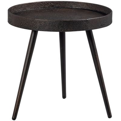WOOOD BOUNDS Sidobord M Trä/Metall Antik Guld 41xØ41