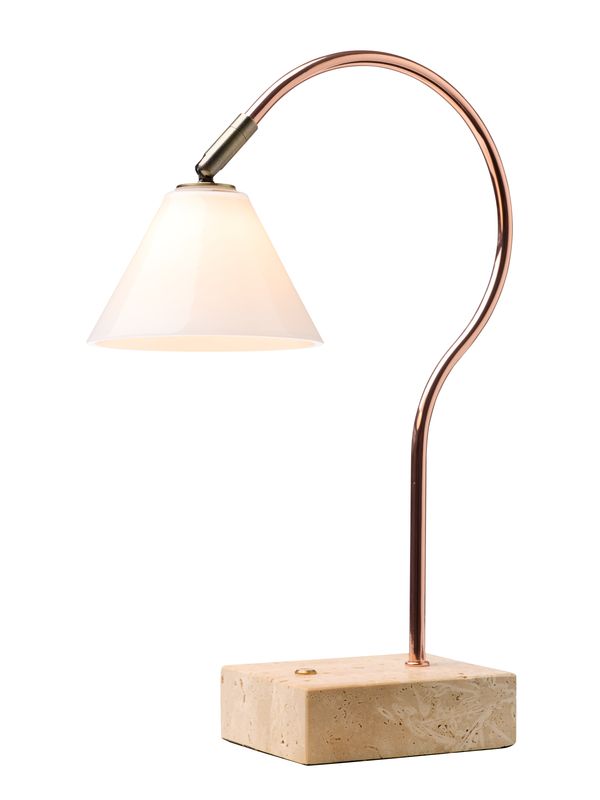 Halo Design Question Portable Portable Bordslampa Koppar, Opal 31 cm