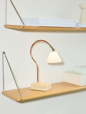 Halo Design Question Portable Portable Bordslampa Koppar, Opal 31 cm