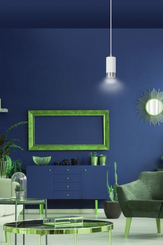 Emibig Lighting Taklampa FUMIKO 1 VIT/KROM