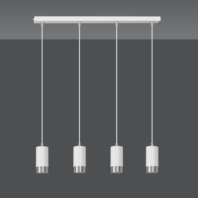 Emibig Lighting Taklampa FUMIKO 4 VIT/KROM