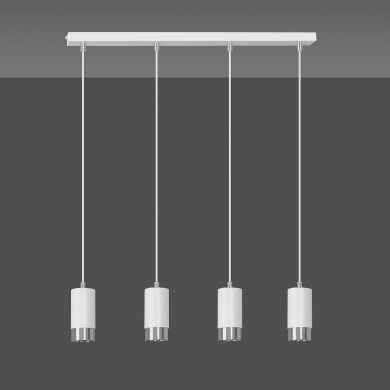 Emibig Lighting Taklampa FUMIKO 4 VIT/KROM