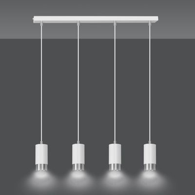 Emibig Lighting Taklampa FUMIKO 4 VIT/KROM