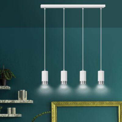 Emibig Lighting Taklampa FUMIKO 4 VIT/KROM