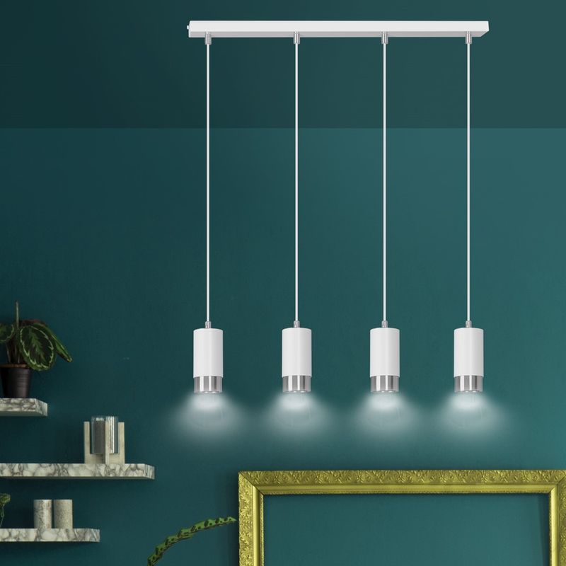 Emibig Lighting Taklampa FUMIKO 4 VIT/KROM