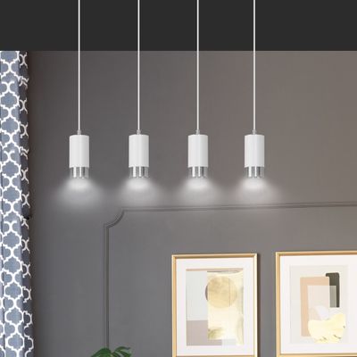 Emibig Lighting Taklampa FUMIKO 4 VIT/KROM