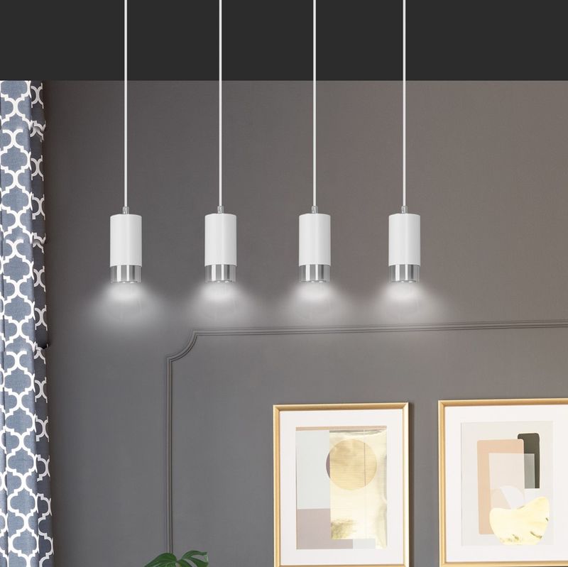 Emibig Lighting Taklampa FUMIKO 4 VIT/KROM