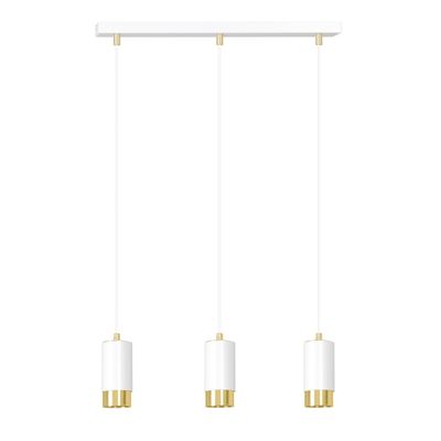 Emibig Lighting Taklampa FUMIKO 3 VIT/GULD