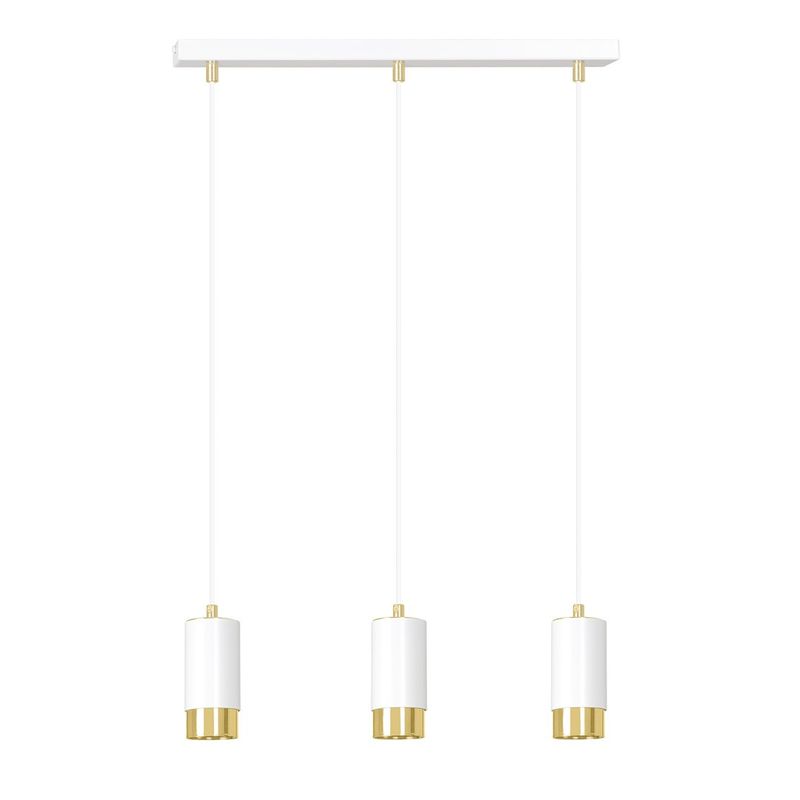 Emibig Lighting Taklampa FUMIKO 3 VIT/GULD