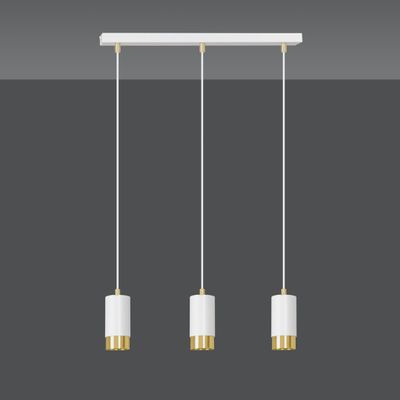Emibig Lighting Taklampa FUMIKO 3 VIT/GULD