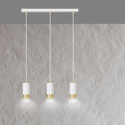 Emibig Lighting Taklampa FUMIKO 3 VIT/GULD