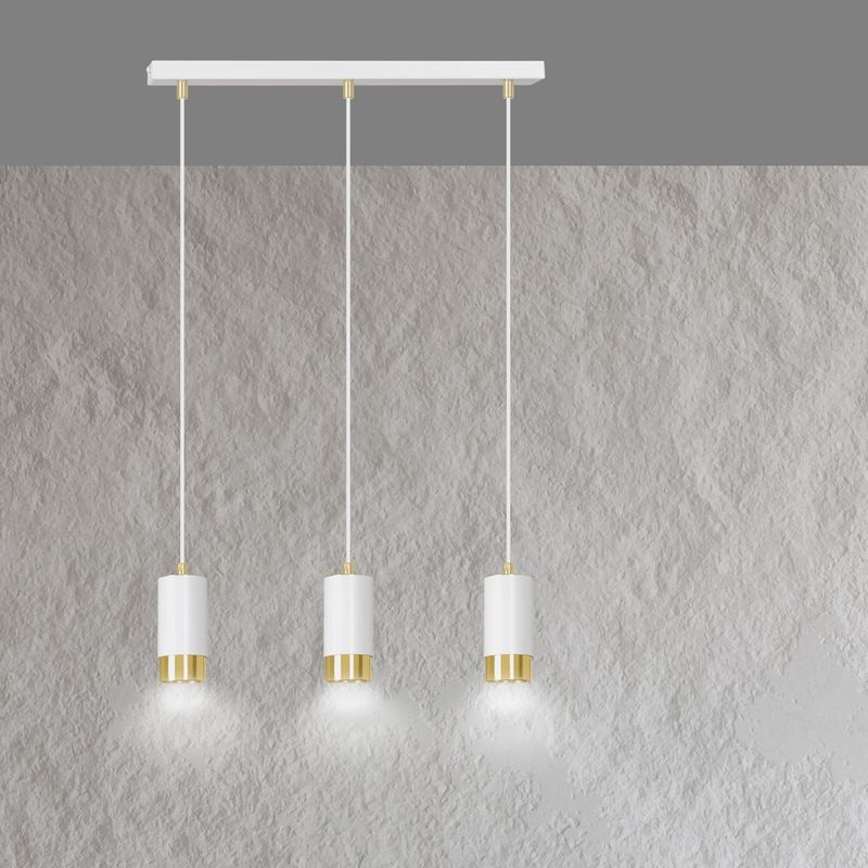 Emibig Lighting Taklampa FUMIKO 3 VIT/GULD