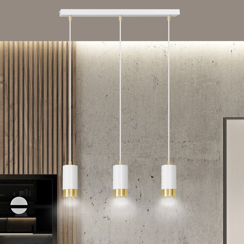 Emibig Lighting Taklampa FUMIKO 3 VIT/GULD