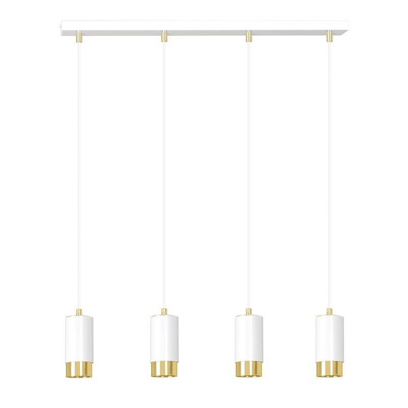 Emibig Lighting Taklampa FUMIKO 4 VIT/GULD