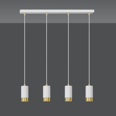 Emibig Lighting Taklampa FUMIKO 4 VIT/GULD