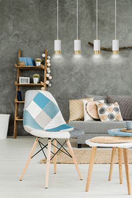 Emibig Lighting Taklampa FUMIKO 4 VIT/GULD