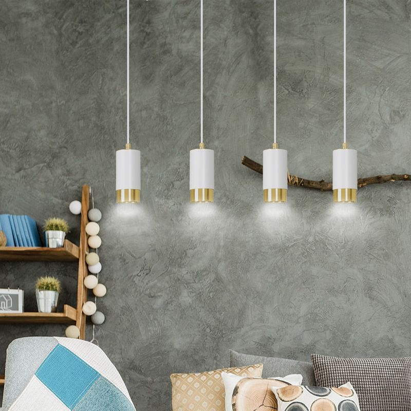 Emibig Lighting Taklampa FUMIKO 4 VIT/GULD