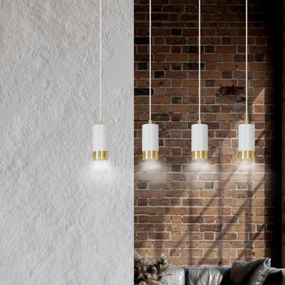 Emibig Lighting Taklampa FUMIKO 4 VIT/GULD