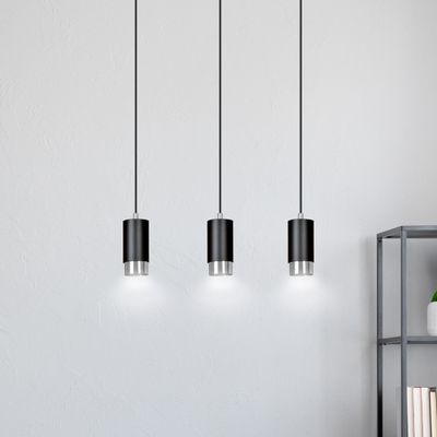 Emibig Lighting Taklampa FUMIKO 3 SVART/KROM