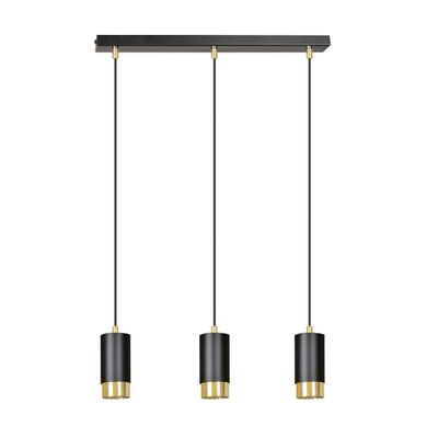 Emibig Lighting Taklampa FUMIKO 3 SVART/GULD