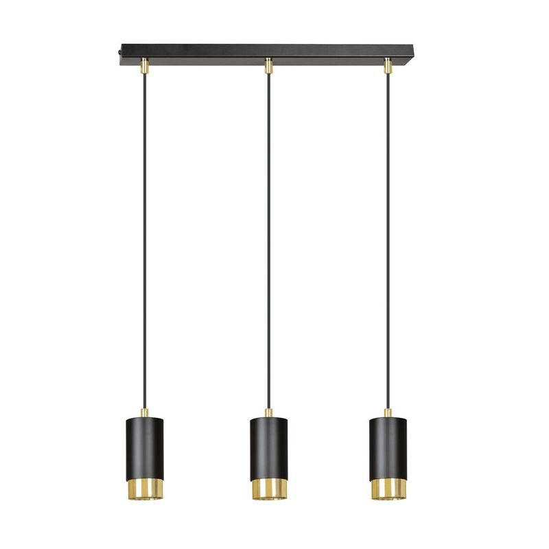 Emibig Lighting Taklampa FUMIKO 3 SVART/GULD