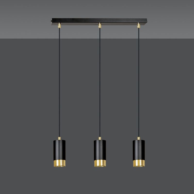 Emibig Lighting Taklampa FUMIKO 3 SVART/GULD