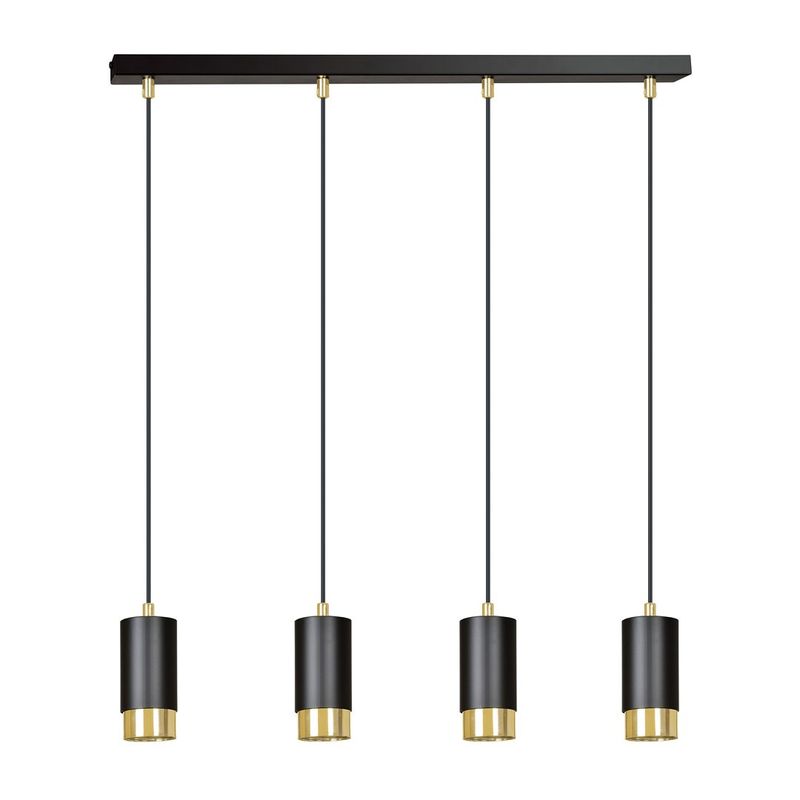 Emibig Lighting Taklampa FUMIKO 4 SVART/GULD