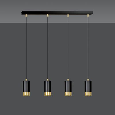 Emibig Lighting Taklampa FUMIKO 4 SVART/GULD