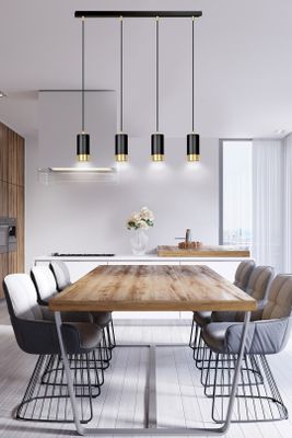 Emibig Lighting Taklampa FUMIKO 4 SVART/GULD