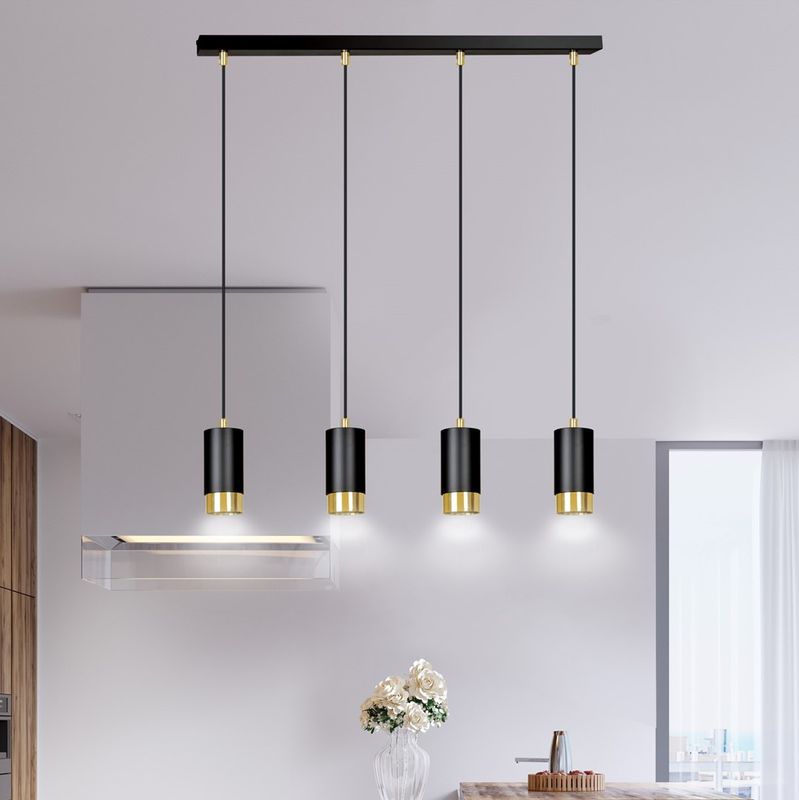 Emibig Lighting Taklampa FUMIKO 4 SVART/GULD