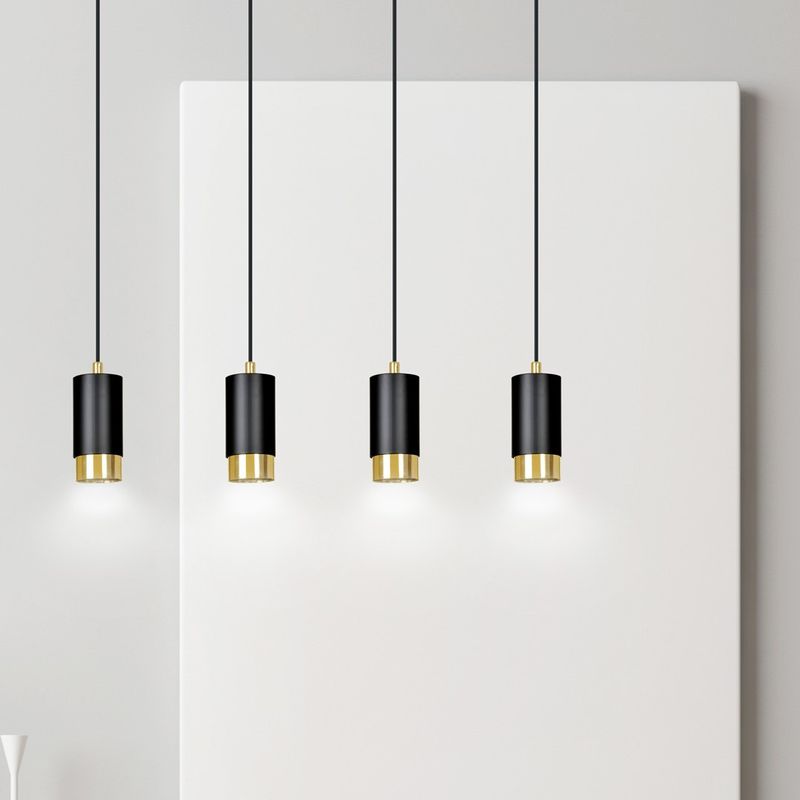 Emibig Lighting Taklampa FUMIKO 4 SVART/GULD