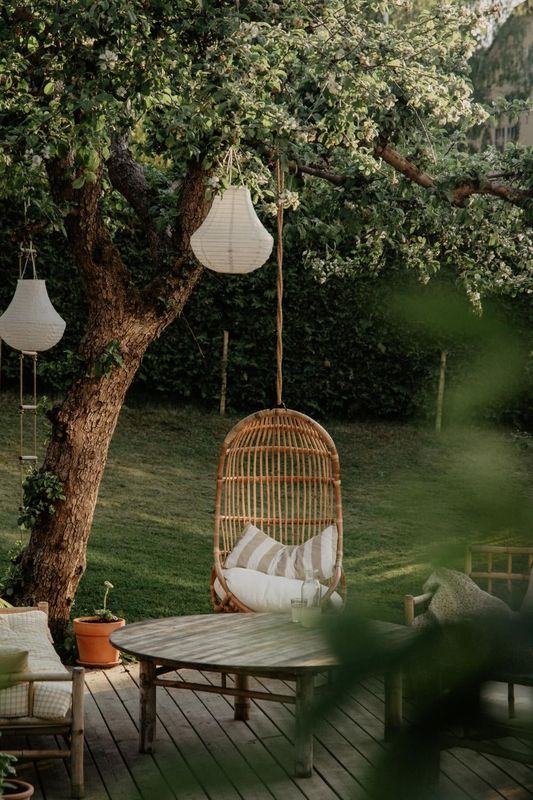 Brafab Vallda hanging swing Natur colored/Vit