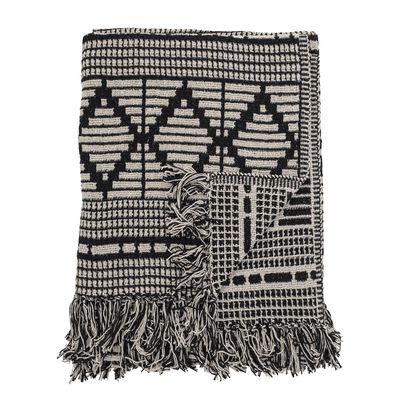 Bloomingville Gutte pläd svart 160x130 cm